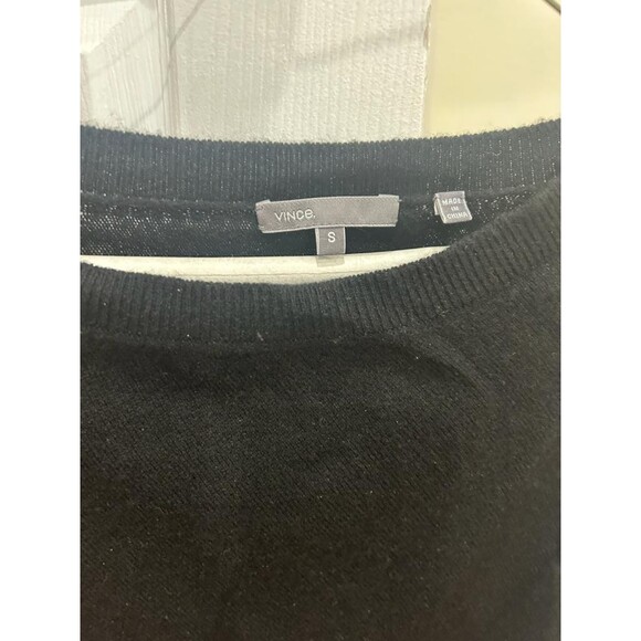 Vince Twist Front Ribbed Cashmere Sweater Navy Small - Picture 5 of 7